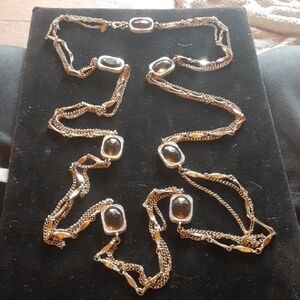 Sarah Cov. Elegant Gold Tone Chain Necklace